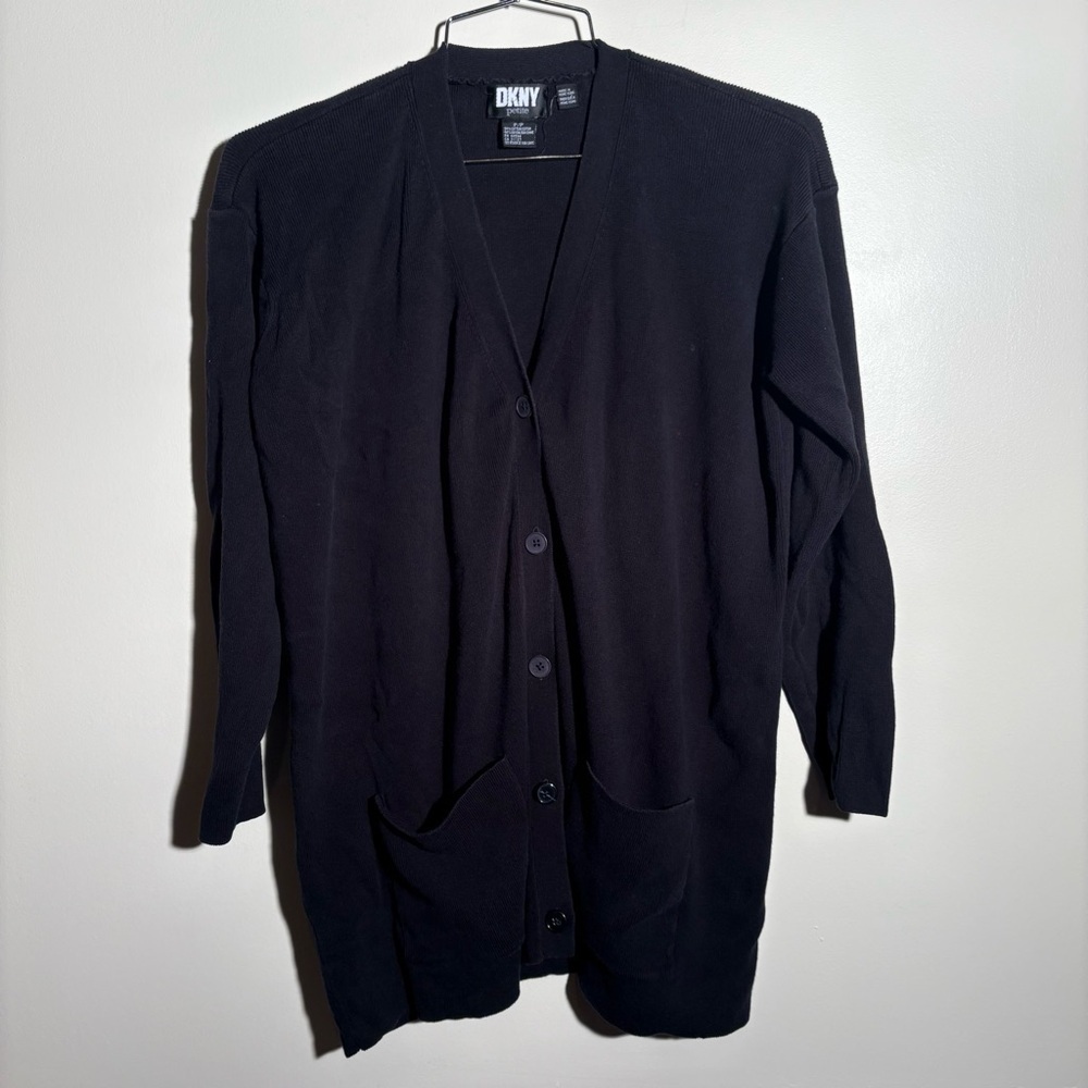Vintage DKNY Petite Cotton Blend Cardigan